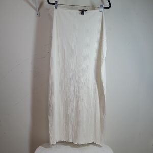 Forever 21 Cream Maxi Slip Skirt Cocktail